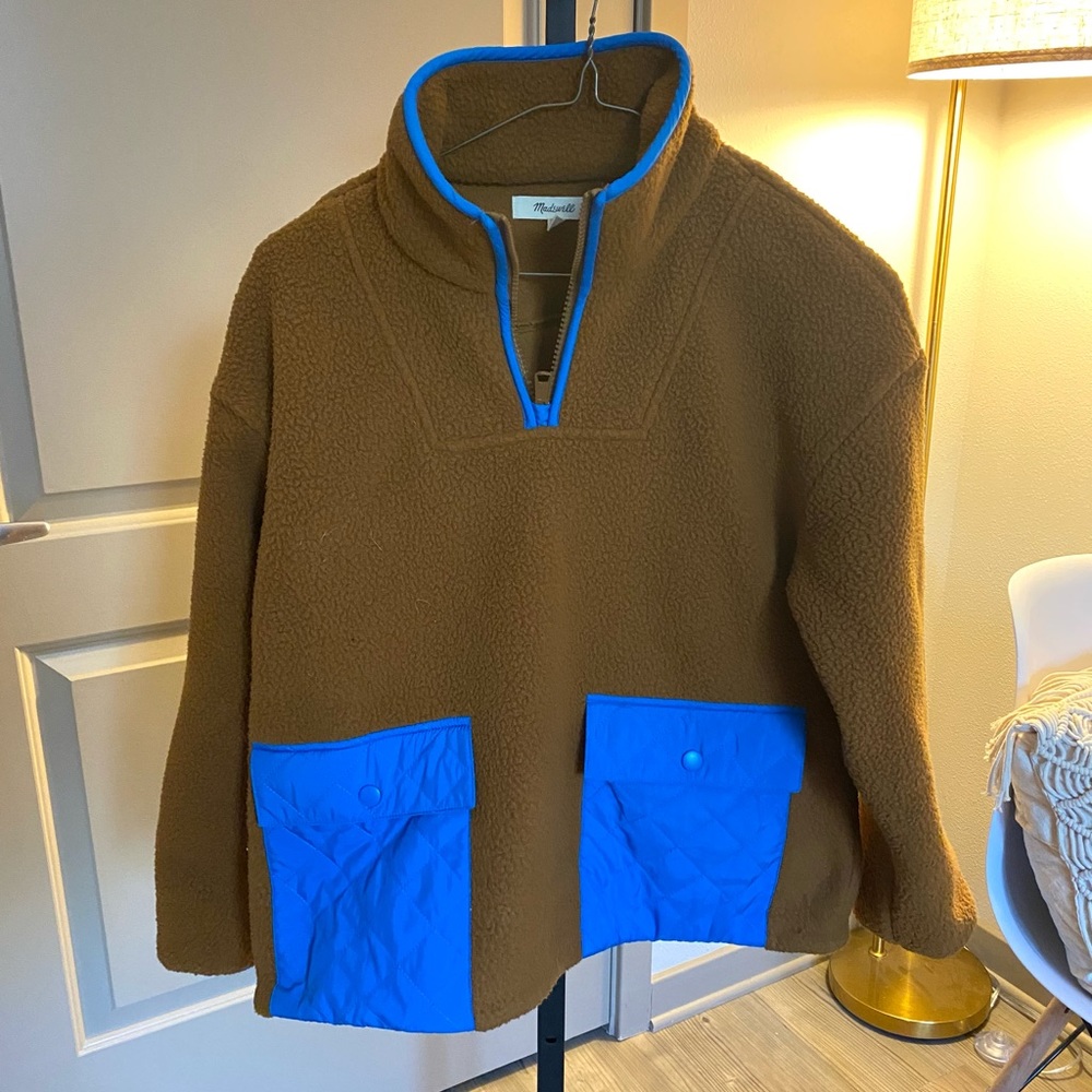 Madewell fleece pullover sweater